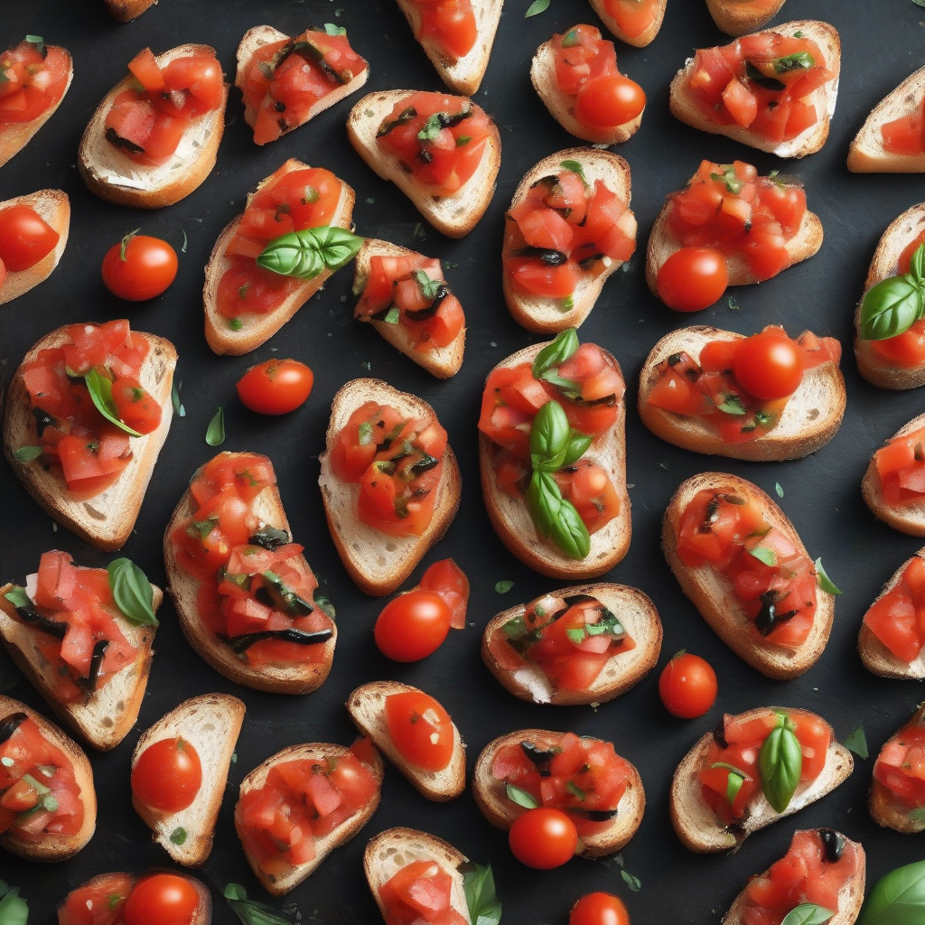 Bruschetta de Tomate e Manjericão