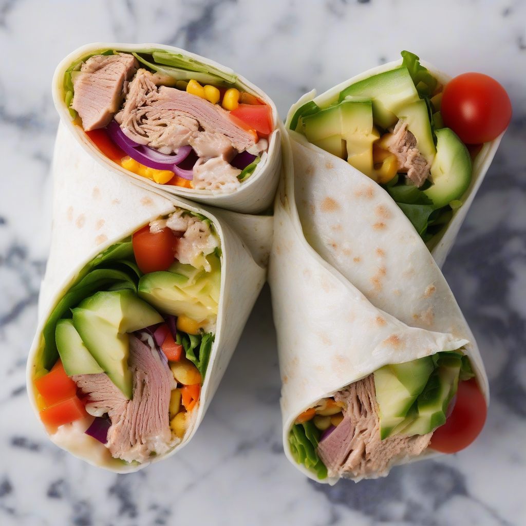 Wrap de Atum e Legumes
